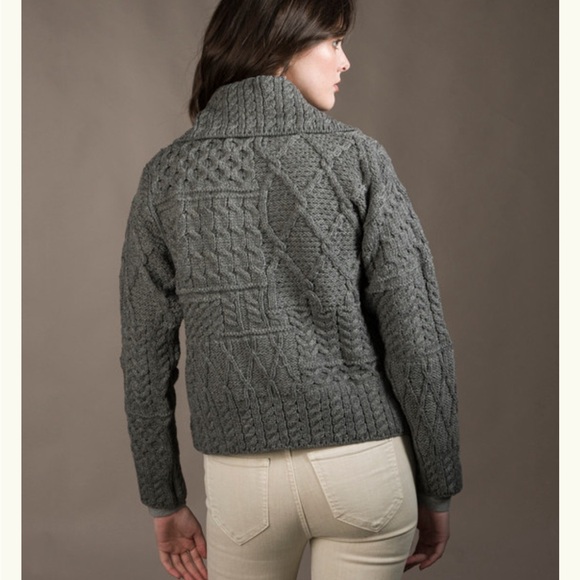 Patchwork Cardigan with Collar - Picture 2 of 5